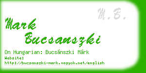 mark bucsanszki business card